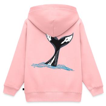 Walflosse Wal Flosse - Kinder Premium Organic Zip Hoodie - Rosa - Hinten - AI Model Kid Female (0cm)