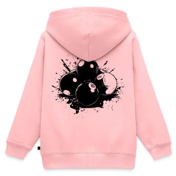 Billardkugeln Streetart - Kinder Premium Organic Zip Hoodie - Rosa - Hinten - AI Model Kid Female (0cm)
