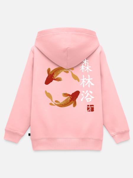 japan Fische japanisch anime asiatisch - Kinder Premium Organic Zip Hoodie - Rosa