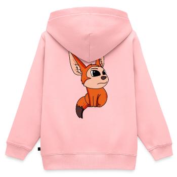 Fuchs Wüstenfuchs Tier Zootier - Kinder Premium Organic Zip Hoodie - Rosa - Hinten - AI Model Kid Female (0cm)