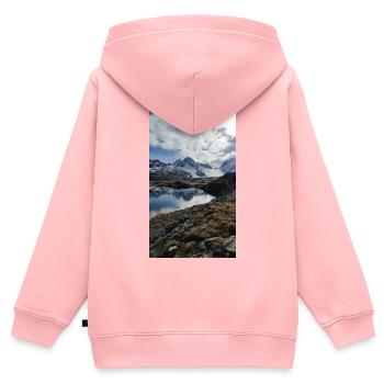 Snow-capped mountains - Kids Premium Organic Zip-up Hoodie - rose - Back - AI Model Kid Female (0cm)