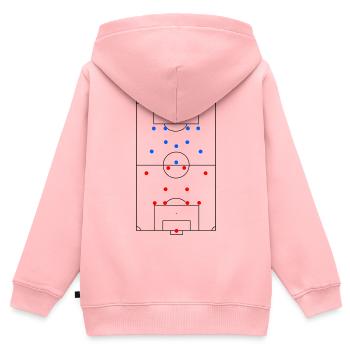 Unisex Design Fußballfeld Taktik - Kinder Premium Organic Zip Hoodie - Rosa - Hinten - AI Model Kid Female (0cm)