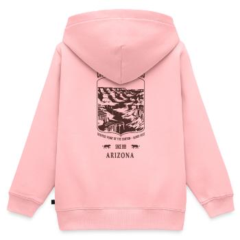 Canyon Red Rocks Arizona braun - Kinder Premium Organic Zip Hoodie - Rosa - Hinten - AI Model Kid Female (0cm)