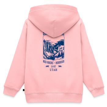 Elevate bei Bryce - Navy - Kinder Premium Organic Zip Hoodie - Rosa - Hinten - AI Model Kid Female (0cm)