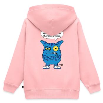 Ton visage reflète la stupidité - Zooki - Sweat Premium à capuche zippé enfant bio - rose - Dos - AI Model Kid Female (0cm)