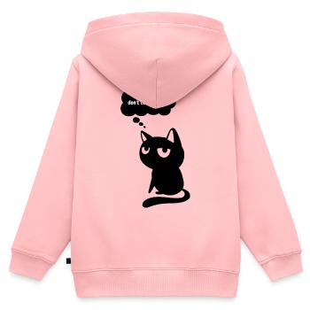 Lustige Katze "Fass mich nicht an" - Kinder Premium Organic Zip Hoodie - Rosa - Hinten - AI Model Kid Female (0cm)