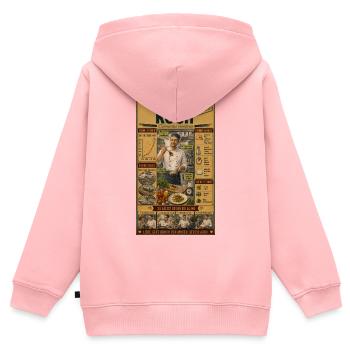 Der Koch – Liebe geht durch den Magen - Kinder Premium Organic Zip Hoodie - Rosa - Hinten - AI Model Kid Female (0cm)