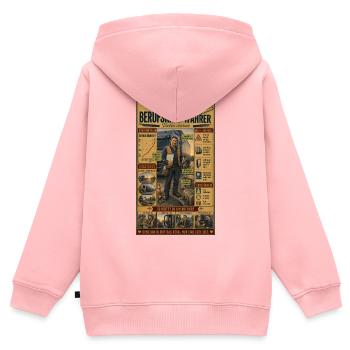 Berufskraftfahrer – Brummifahrer unterwegs - Kinder Premium Organic Zip Hoodie - Rosa - Hinten - AI Model Kid Female (0cm)