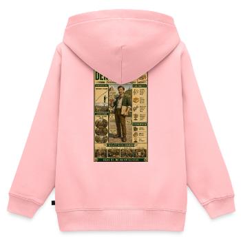 Der Sachse – Gemütlich, aber helle - Kinder Premium Organic Zip Hoodie - Rosa - Hinten - AI Model Kid Female (0cm)