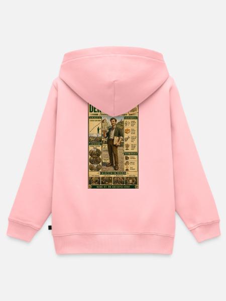 Der Sachse – Gemütlich, aber helle - Kinder Premium Organic Zip Hoodie - Rosa