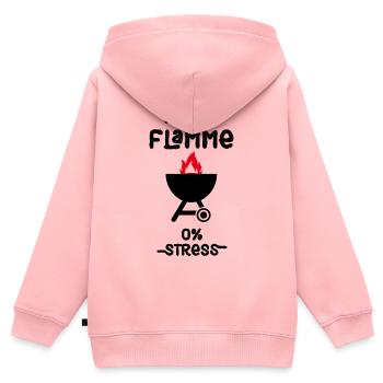 Grillmeister - Kinder Premium Organic Zip Hoodie - Rosa - Hinten - AI Model Kid Female (0cm)