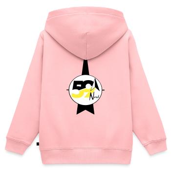 59 Nord-Logo - Kinder Premium Organic Zip Hoodie - Rosa - Hinten - AI Model Kid Female (0cm)