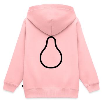 Birne - Kinder Premium Organic Zip Hoodie - Rosa - Hinten - AI Model Kid Female (0cm)