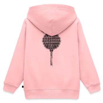 Pusteblume - Kinder Premium Organic Zip Hoodie - Rosa - Hinten - AI Model Kid Female (0cm)
