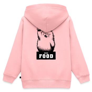 Mehr Food  - Kinder Premium Organic Zip Hoodie - Rosa - Hinten - AI Model Kid Female (0cm)