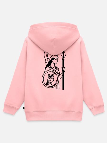 Athene - Kinder Premium Organic Zip Hoodie - Rosa