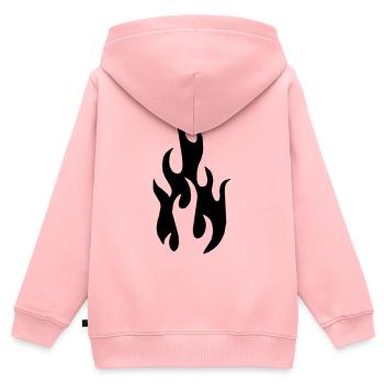Flame - Kids Premium Organic Zip-up Hoodie - rose - Back - AI Model Kid Female (0cm)