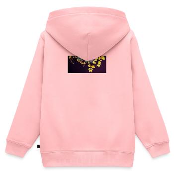 5 - Kinder Premium Organic Zip Hoodie - Rosa - Hinten - AI Model Kid Female (0cm)