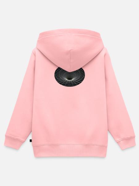 Vortex-Gitter Wurmloch - Kinder Premium Organic Zip Hoodie - Rosa
