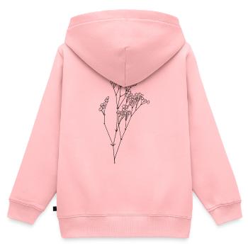 Zartes Schleierkraut - Kinder Premium Organic Zip Hoodie - Rosa - Hinten - AI Model Kid Female (0cm)