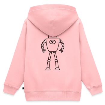 Robots du futur – Chemise de nerd de science-fiction IA - Sweat Premium à capuche zippé enfant bio - rose - Dos - AI Model Kid Female (0cm)