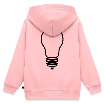 Ampoule - Sweat Premium à capuche zippé enfant bio - rose - Dos - AI Model Kid Female (0cm)
