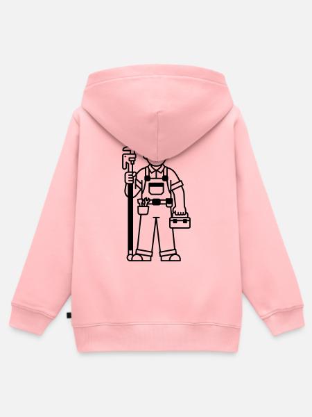 Klempner - Kinder Premium Organic Zip Hoodie - Rosa