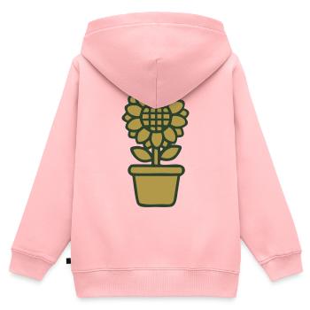 Sonnenblume Blumentopf Gartenarbeit Gärtnerin - Kinder Premium Organic Zip Hoodie - Rosa - Hinten - AI Model Kid Female (0cm)