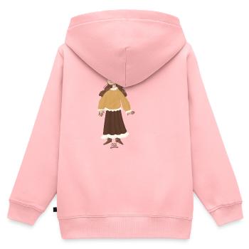Vintage girl in autumn dress - Kids Premium Organic Zip-up Hoodie - rose - Back - AI Model Kid Female (0cm)