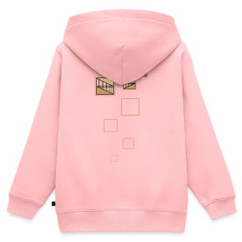 Golden Shapes - Kids Premium Organic Zip-up Hoodie - rose - Back - AI Model Kid Female (0cm)