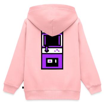 Nostalgic Arcade Automat Gamer - Kids Premium Organic Zip-up Hoodie - rose - Back - AI Model Kid Female (0cm)