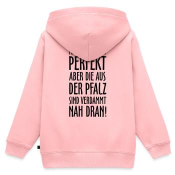 Pfälzer Männer aus der Pfalz - Kinder Premium Organic Zip Hoodie - Rosa - Hinten - AI Model Kid Female (0cm)