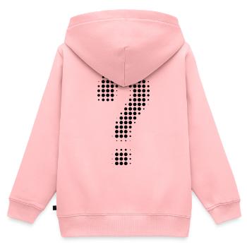 Optique pixel point d’interrogation - Sweat Premium à capuche zippé enfant bio - rose - Dos - AI Model Kid Female (0cm)
