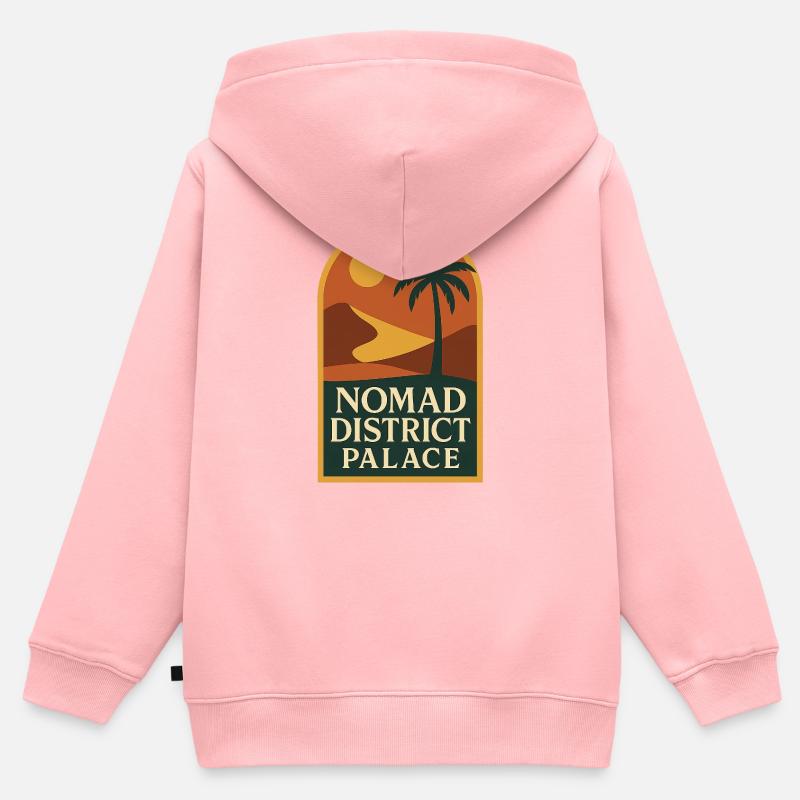NPD005 - Sweat Premium à capuche zippé enfant bio - rose