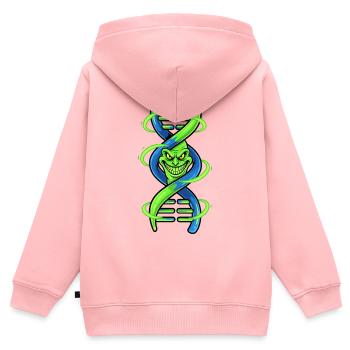 Dämonische DNA-Doppelhelix - Kinder Premium Organic Zip Hoodie - Rosa - Hinten - AI Model Kid Female (0cm)
