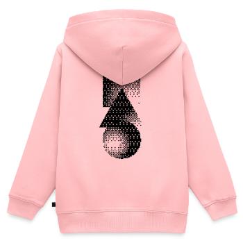geometric shapes - Kids Premium Organic Zip-up Hoodie - rose - Back - AI Model Kid Female (0cm)
