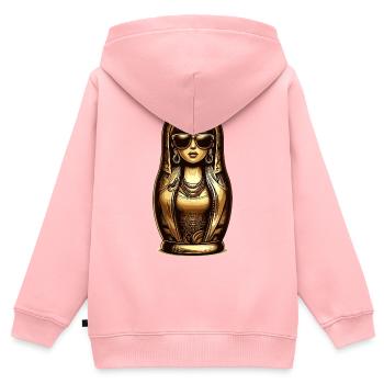 Matryoshka Cool Sunglasses Gold Gift - Kids Premium Organic Zip-up Hoodie - rose - Back - AI Model Kid Female (0cm)