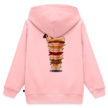 ÉTUDES DE FIN D’ÉTUDES À DÖNER KEBAB - Sweat Premium à capuche zippé enfant bio - rose - Dos - AI Model Kid Female (0cm)