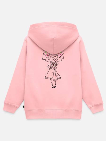 SERBSKA LUBINA - kontur - - Kinder Premium Organic Zip Hoodie - Rosa