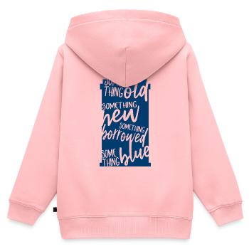Something Old - Kids Premium Organic Zip-up Hoodie - rose - Back - AI Model Kid Female (0cm)