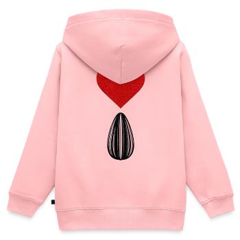 SonnenblumenkernLove - Kinder Premium Organic Zip Hoodie - Rosa - Hinten - AI Model Kid Female (0cm)