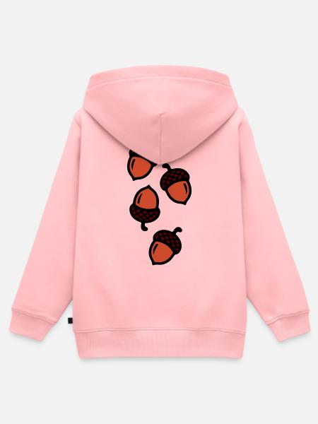 Eichel Comic Symbol - Kinder Premium Organic Zip Hoodie - Rosa