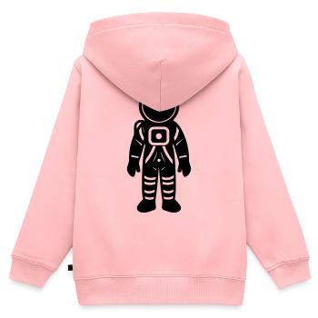 Astronaut - Kinder Premium Organic Zip Hoodie - Rosa - Hinten - AI Model Kid Female (0cm)