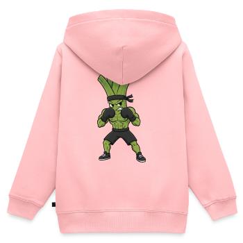 Arts martiaux d’arts martiaux Boxer Boxer Oigon Spring Oignon Précoce - Sweat Premium à capuche zippé enfant bio - rose - Dos - AI Model Kid Female (0cm)