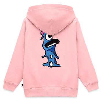 Alien Horst - Kinder Premium Organic Zip Hoodie - Rosa - Hinten - AI Model Kid Female (0cm)