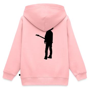 robert - Kinder Premium Organic Zip Hoodie - Rosa - Hinten - AI Model Kid Female (0cm)