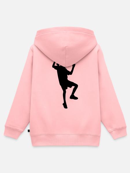 Climber Girl – Boulder Fun - Kinder Premium Organic Zip Hoodie - Rosa