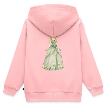 Elf princess in emerald dress - Kids Premium Organic Zip-up Hoodie - rose - Back - AI Model Kid Female (0cm)