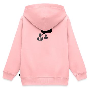 community Kommunikation Redefreiheit - Kinder Premium Organic Zip Hoodie - Rosa - Hinten - AI Model Kid Female (0cm)