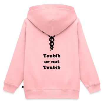 Toubib or not toubib ? - Sweat Premium à capuche zippé enfant bio - rose - Dos - AI Model Kid Female (0cm)
